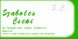 szabolcs csepi business card